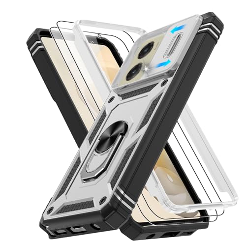 Gritup for Motorola Moto G Stylus 5G 2024 Case: G Stylus 2024 Case with Screen Protector*2 [Magnetic Stand] [Slide Camera Cover] Shock Proof Military-Grade para G Stylus-5G-2024 White+Black - image 1