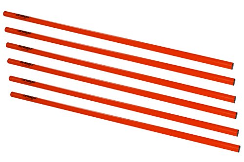 athletikor Trainingsstangen_Slalomstangen_Hürdenstangen 1 Meter in rot oder gelb (Rot, 6 Stangen) Cover
