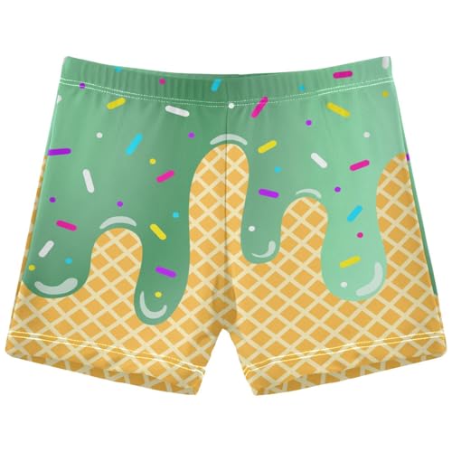 Boys Swim Trunks Quick Dry Kids Bathing Suit Ice Cream Green Toddler Swim Shorts Boardshorts Swimwear 3t