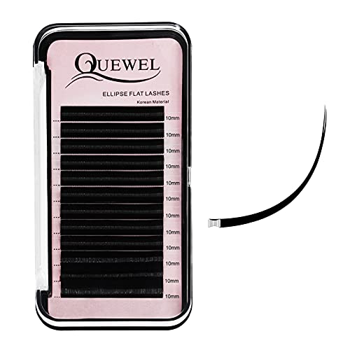 Ellipse Flat Eyelash Extensions 0.15mm Curl C 10mm Matte Black|0.15/0.20mm Curl C|CC|D|DD Mix-8-15mm Mix-9-16mm Single 8-18mm|(0.15 C 10mm)