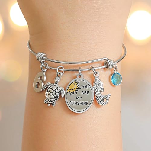 Image of Silver /14k Gold Plated Birthday Bracelet, Natural Healing Crystal Bracelet Gifts for Her Birthday for Daughter Granddaughter Friends Mom Grandma Sister