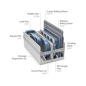 Caraway Nonstick Ceramic Bakeware Set (11 Pieces) - Baking Sheets, Assorted Baking Pans, Cooling Rack, & Storage - Aluminized Steel Body - Non Toxic, PTFE & PFOA Free - Slate Caraway Nonstick Ceramic Bakeware Set 11 Pieces Baking Sheets Assorted Baking Pans Cooling Rack Storage Aluminized Steel Body Non Toxic PTFE PFOA Free Slate