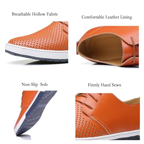 Mens Casual Lace Up Leather Oxford Classical Derby Orthopedic Shoes Lightweight Walking Loafers Dress Business Flats Shoes3