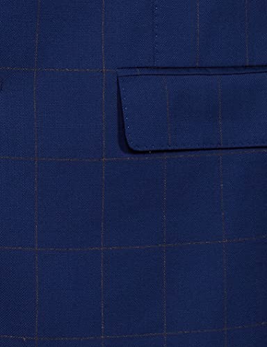 Image of Park Avenue Wool Men's Full Sleeve LUXUS FIT Dark Blue Formal Suit