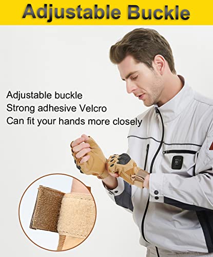 Sujayu Tactical Gloves For Men, Fingerless Gloves Men For Airsoft Gun, Survival Gloves Combat Gloves Airsoft Gloves Driving Gloves Men Motorcycle Gloves For Men (Black, Large) #TOP5