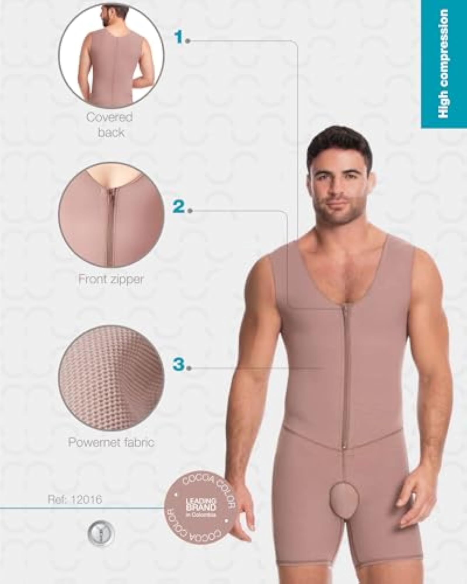 Colombian Body Shaper for Men, Comfortable Fit