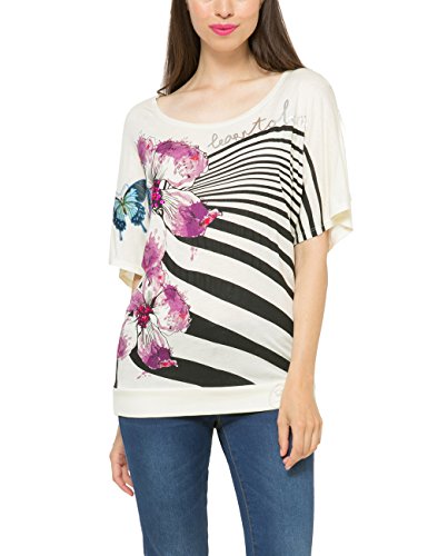 Desigual TS_Hello T-Shirt, Bianco (Algodón), S