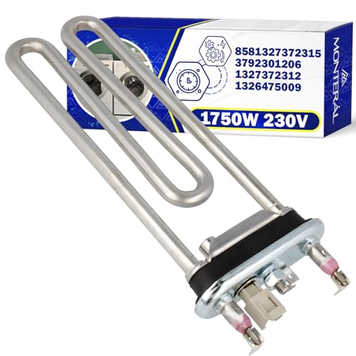 Resistenza Lavatrice 1750W 230V con Codice Originale 8581327372315 3792301206 1327372312 1326475009 per Electrolux per AEG - Garanzia di 10 Anni - MONTERAL