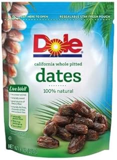 Dole California Whole Pitted Dates (Pack of 2)