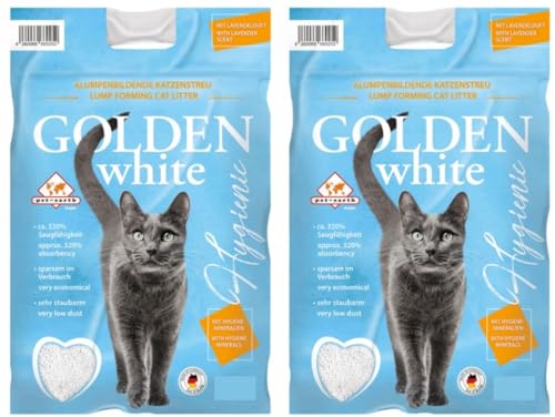 2x14= 28 kg GOLDEN GREY WHITE KATZEN STREU LAVENDELDUFT KLUMP STREU KANADA