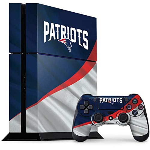 Skinit Decal Gaming Skin Compatible with PS4 Console and Controller Bundle - Officially Licensed NFL New England Patriots Design