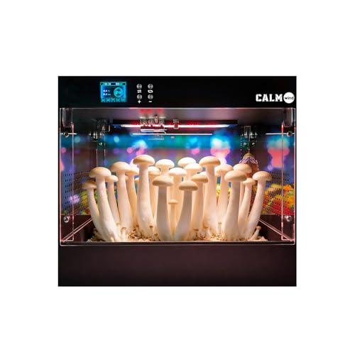 Smart Growing Chamber for Indoor Mushroom Cultivation Eco Box with Grow Lights & Lighting Lamps Temperature & Humidity Monitoring & Display Monotub Grow Kit with Automatic Humidification & Ventilation