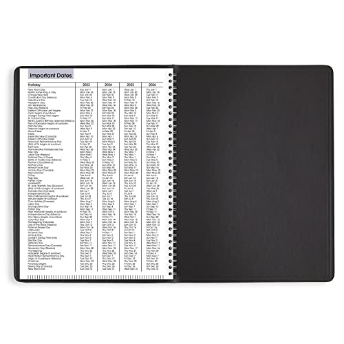 At-A-Glance 2023 Weekly Planner, Dayminder, Quarter-Hourly Appointment Book, 8" X 11", Large, Black (G52000) #TOP5