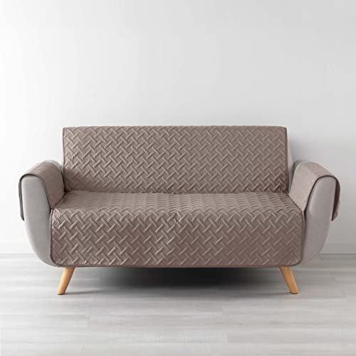 Copridivano trapuntato 279 x 179 cm Lounge microfibra nocciola