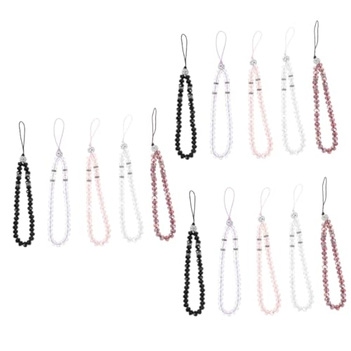Lanière perles kawaii pour téléphone portable avec pendentif en cristal élégant SHINEOFI