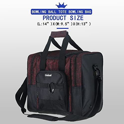 Goloni | Bowling Ball Bag For Singer Ball With Padded Ball Holder, 2 Pockets Fit Bowling Shoes Up To Mens Size 14 And Accessories #TOP1