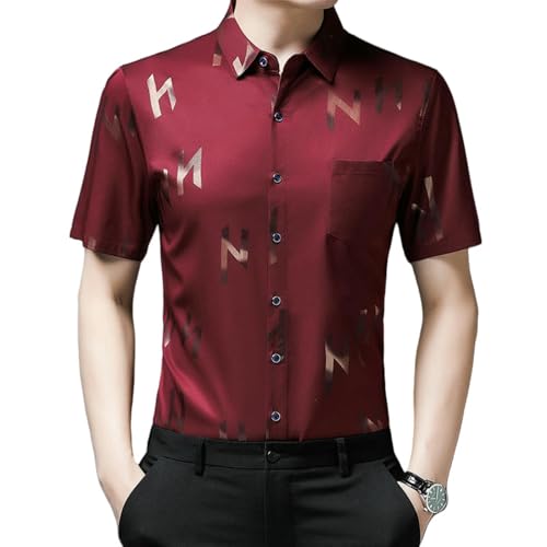 Chemise d'été homme manches courtes aux finitions haut de gamme