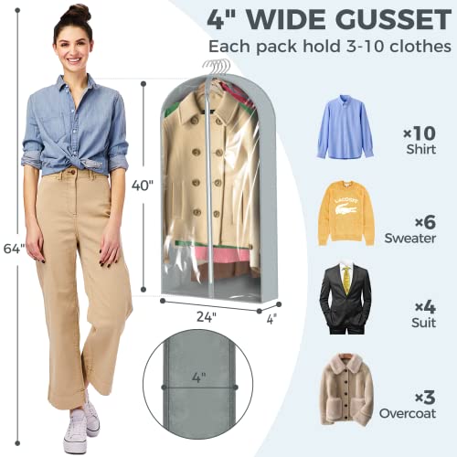 6-pack-40-Clear-Garment-Bags-for-Hanging-Clothes-Suit-Bags-for-Closet-Storage-Clothing-Storage-Garment-Bags-for-Travel-Covers-with-4-Gussets-for-Coats-Jackets-Shirts-Dresses-Sweater