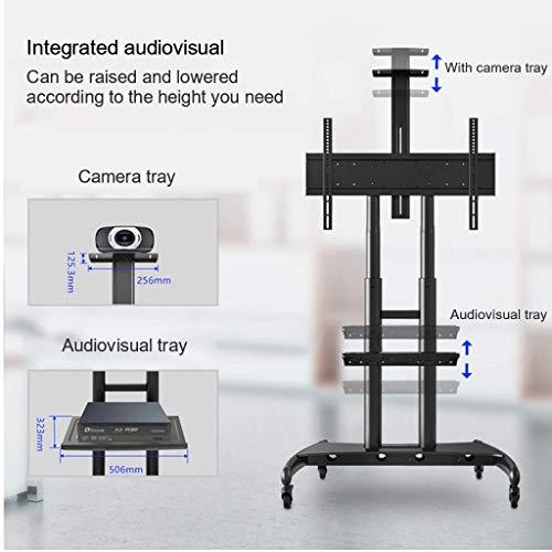 Soporte móvil para TV 55-80 pulgadas, carga 90.9 kg miniatura 3