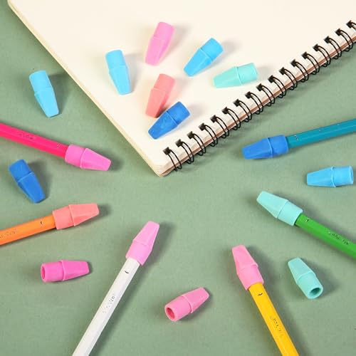 Image of Mr. Pen- Pencil Erasers Toppers, 500 Pack, Colorful, Latex Free, No Smudge | Mr Pen Erasers for Pencils