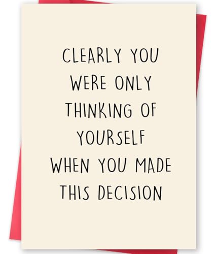 MQMRYeto Funny Going Away Card for Coworker Boss, New Job Card for Him Her, Happy Farewell Leaving Cards for Men Women, Gift Idea for Colleague,When You Made This Decision