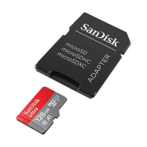 Image of [Older Version] SanDisk 128GB Ultra MicroSDXC UHS-I Memory Card with Adapter - 100MB /s, C10, U1, Full HD, A1, Micro SD Card - SDSQUAR-128G-GN6MA | Up to 100MB per S, Class 10, U1, A1, Includes SD Adapter, Full HD Video