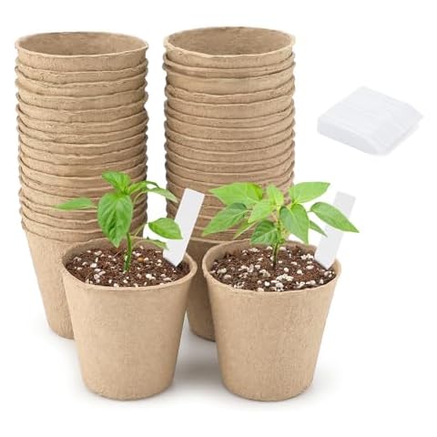 KINGLAKE 50 Pcs Biodegradable Seed Pots Cover