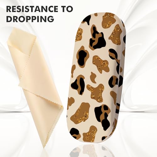 Image of Glasses Case Hard Shell,Portable Protective Eyeglasses Case, Eyeglass Holder Box with Cleaning Cloth, for men women