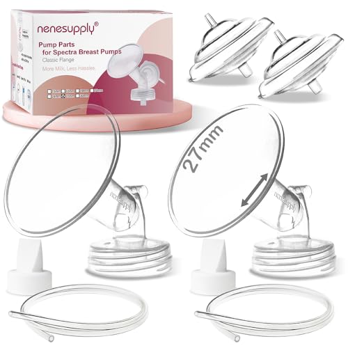 Image of Nenesupply 27mm Flange Pump Parts Compatible w Spectra S2 S1 Breast Pumps Replacement Kit for Spectra Pump Parts S2 Parts S2 Accessories Inc Flange Duckbill Valve Backflow Protector