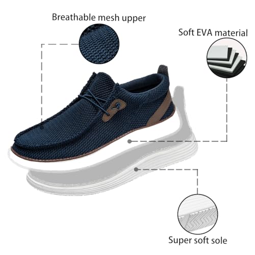 Men's Loafers Slip On Sneakers Boat Walking Fashion Shoes Classcial Comfortable Stylish Lightweight Casual Shoes for Men Non-Slip Durable Home Driving Shoes4