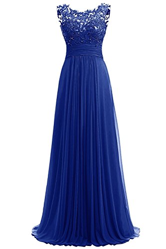 Robe de soirée longue en mousseline bleue pour célébrer vos plus beaux souvenirs de fête