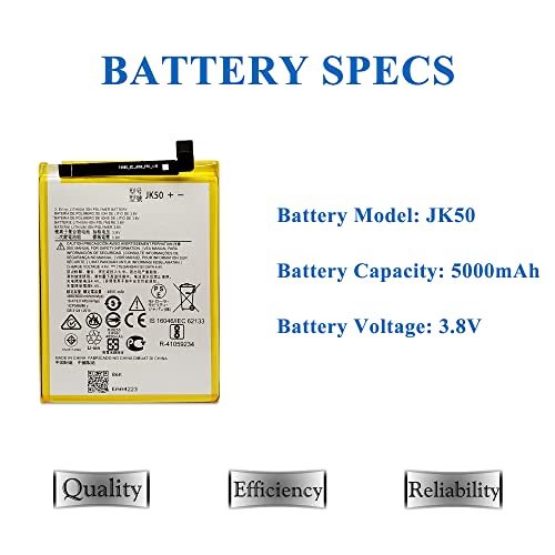 Image of New JK50 Battery Replacement for Moto G7 Power (XT1955) / G Power 2021, with Instruction Manual & Repair Toolkit