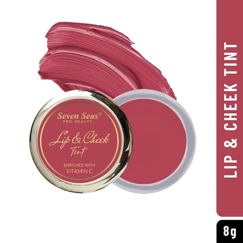 Image of Seven Seas Lips & Cheek Tint Combo Pack of 2 | Matte Natural Blush for Women | Lip Tint with Vitamin E | Nourishing Cheek Tint (Blush Pink)