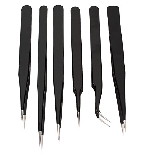 6 Uhrmacherpinzetten DELÉMONT 1896 in Schatulle für die Uhrenreparatur