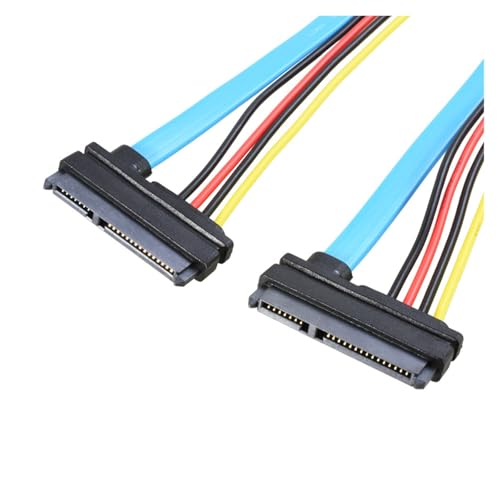 Cable Extensor SATA 22 Pin a 7+15 Pin 15cm Azul miniatura 3