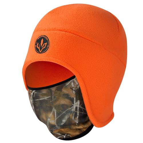Bassdash Beanie Mütze Wintermütze 2-in-1 Mütze aus Weichem Fleece mit Skimasken Ohrenklappe Angel und Jagd Mütze für Herren und Damen bei Kaltem Wetter