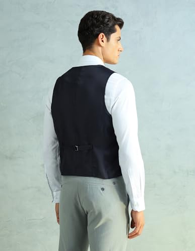 Image of Arrow Men Regular fit Polyester Solid Waistcoat