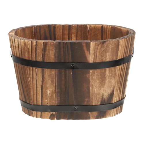 Gralara Madera de Barril de Maceta de Madera