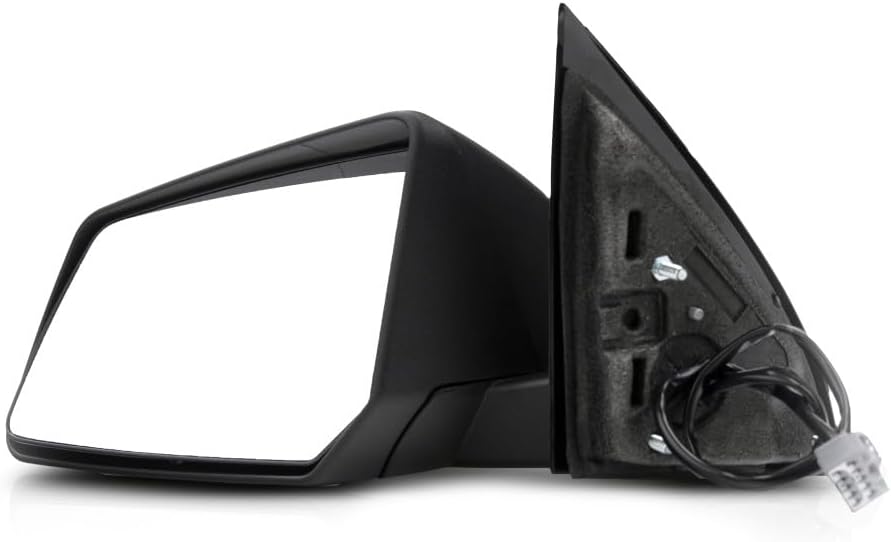 For Chevy Traverse Door Mirror 2009-2016 Driver Side | Textured Black | Manual Folding | Power | Non-Heated | 25993768 | GM1320388