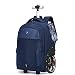 Produktbild AUNLPB Wheeled Rollen Trolley Laptop-Rucksack, Reiserucksack für Frauen und Männer wasserdichte Schultasche, Durable Rucksack für Schule Business Office, 18/20 Zoll,Blau,M