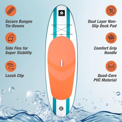 Image of Roc Inflatable Stand Up Paddle Board with Premium SUP Paddle Board Accessories, Wide Stable Design, Non-Slip Comfort Deck for Youth & Adults