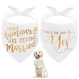 Photo Gallery seyezo regali di fidanzamento, bandane per cani my humans are getting married, bandane per cani da sposa, sciarpa per animali domestici, decorazioni fotografiche per feste di fidanzamento, accessori Photo Gallery seyezo regali di fidanzamento, bandane per cani my humans are getting married, bandane per cani da sposa, sciarpa per animali domestici, decorazioni fotografiche per feste di fidanzamento, accessori