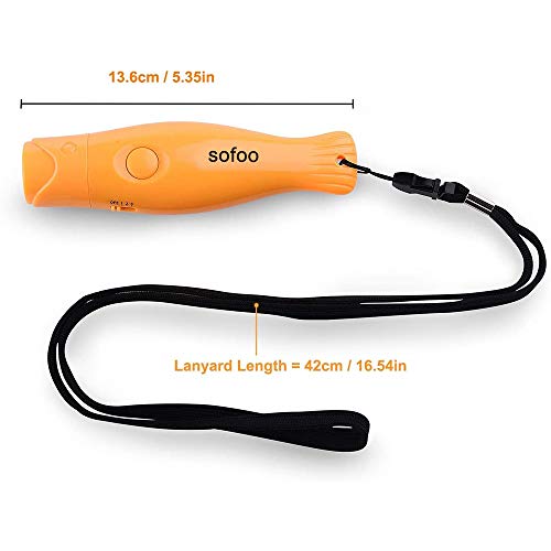 image for Sofoo 2 Pack Loud Electronic Whistle with Lanyard for Referee as Elect