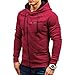 Overdose Sudadera con Capucha Gris De Manga Larga para Hombre Casual Sudadera...