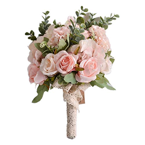 Bouquet de mariée bleu marine artificiel sans flétrissement pour mariage