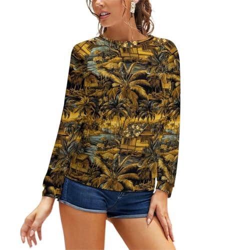 Sweat-shirt graphique femme doux et chaud contre la fraîcheur du bord de mer