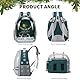 PETCUTE Multifunktionaler Rucksack für Vögel mit Holzstab, Leichte Träger Vogel Transporttasche, Papageien Reiserucksack mit Edelstahl-Tablett und Stehstange, Vogel Transportbox-Rosa