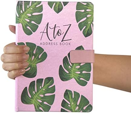 Black a to z Telephone Address Book A-Z Index Hard Back Cover with Pen A5 Addresses Book Home Office Work Black