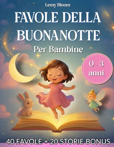 Favole della Buonanotte: 40 Dolci Storie Illustrate per Bambine 0–3 anni per una nanna serena e sogni felici ogni sera