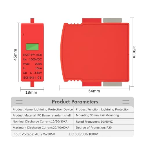 Insertos de cartucho de repuesto SPD 275V 20KA protector sobretensiones AC 2